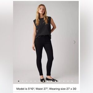 Levis 721 high rise skinny - jet black